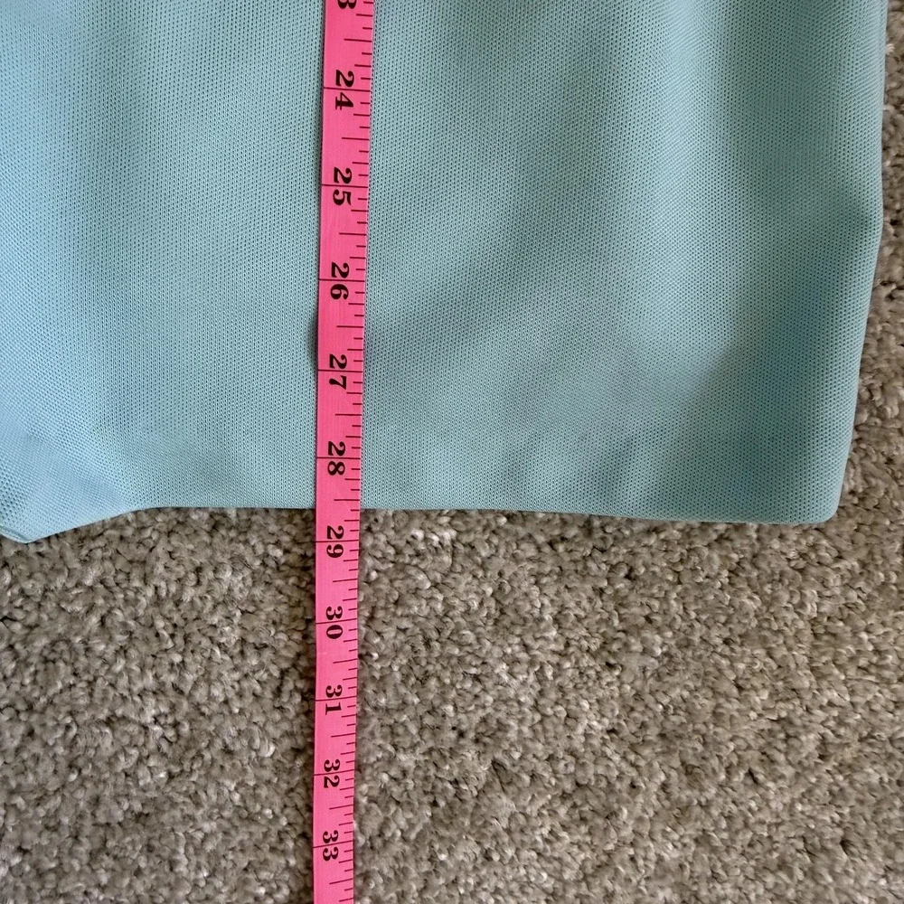 Vintage Blair Jacket Pants Set Womens Large Blue Knit Elastic Waist Short Sleeve
